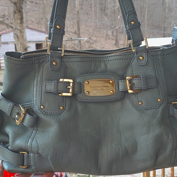 Blue leather Michael Kors bag - Picture 1 of 7